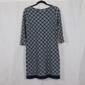 Green & Blue Circle Print Dress